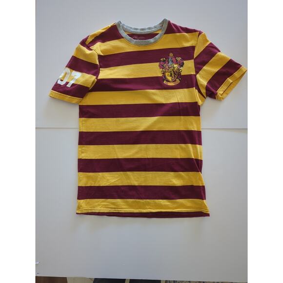 Harry Potter Griffindor Men's Short Sleeve Striped 07 Red XS - Picture 5 of 9